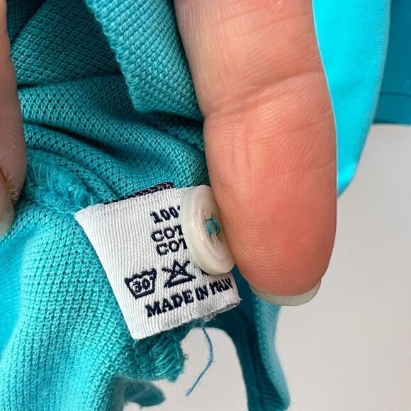 Fedeli 34 Lab The North Pique Polo in turquoise, Size 54 - Picture 7 of 8